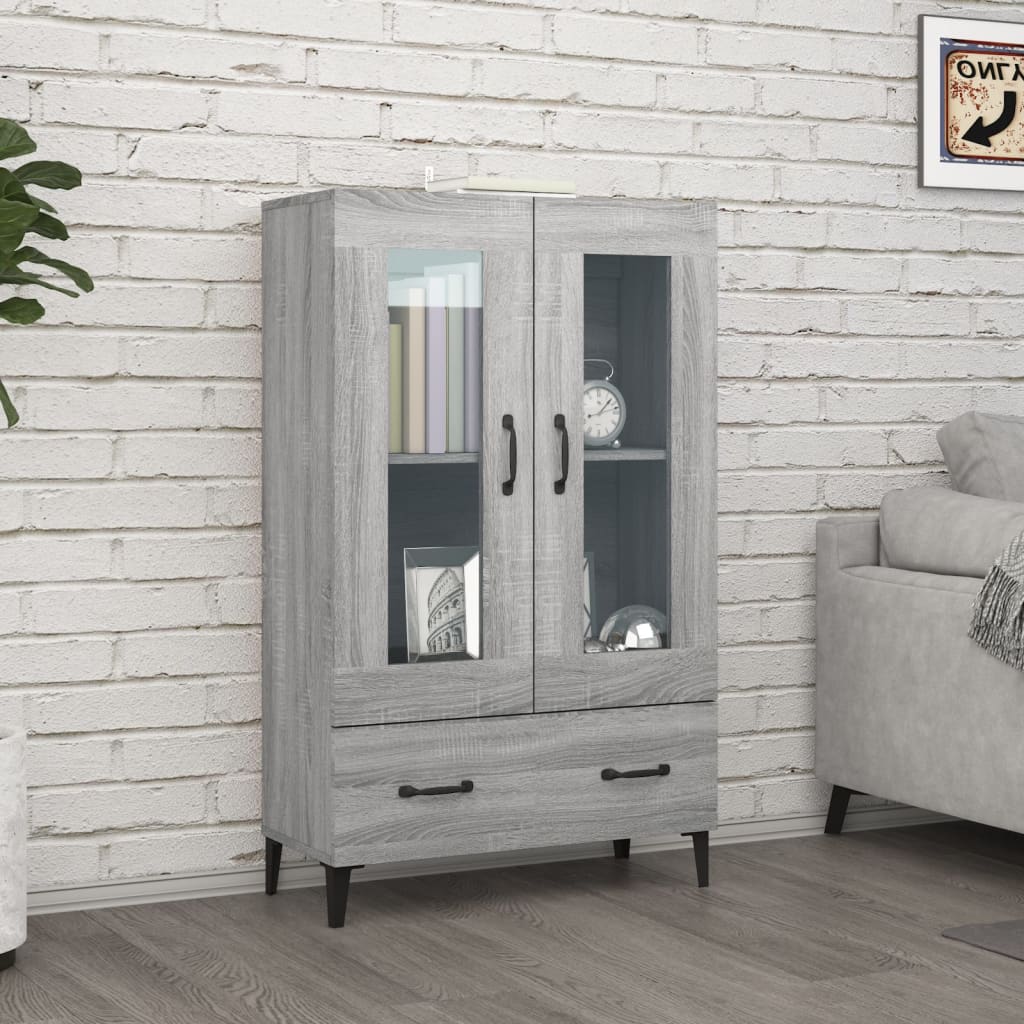 vidaXL Vysoká skrinka sivý dub sonoma 70x31x115 cm spracované drevo