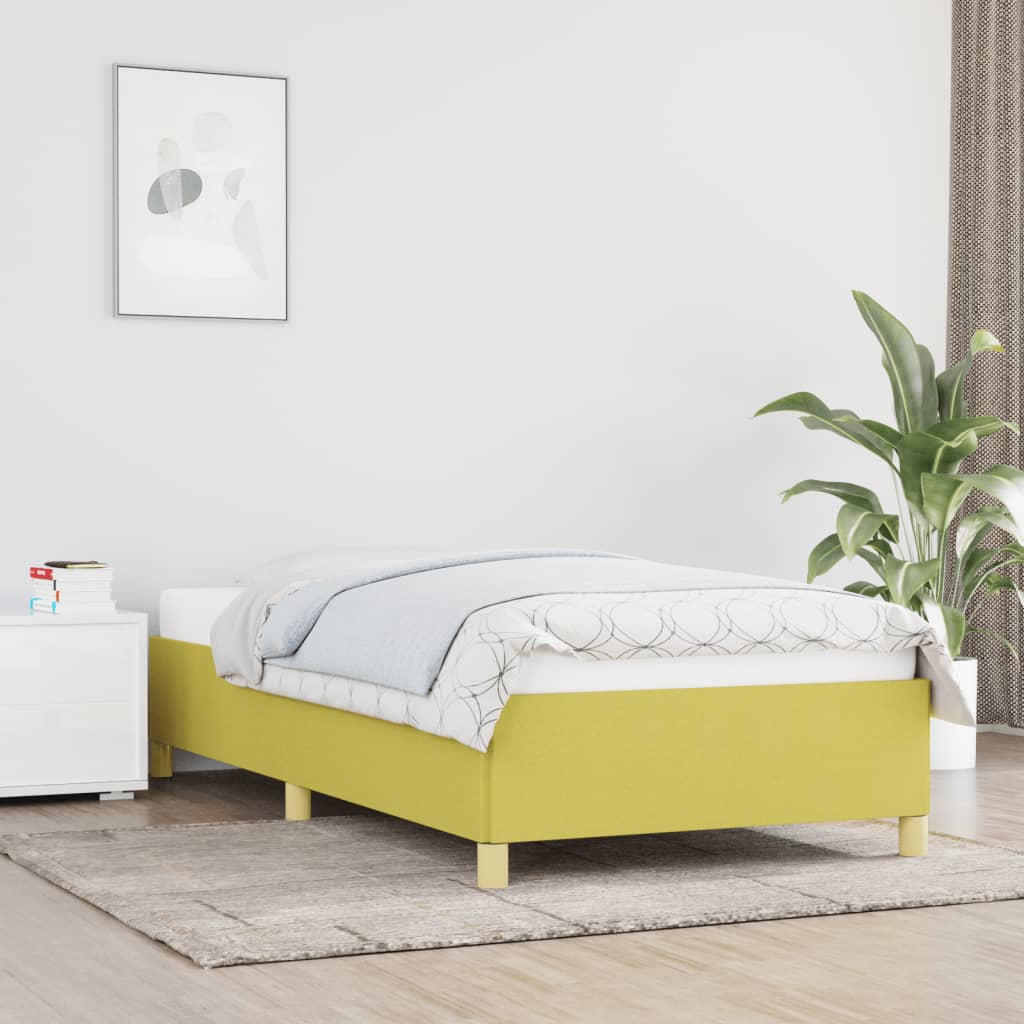 vidaXL Posteľný rám zelený 90x200 cm látka