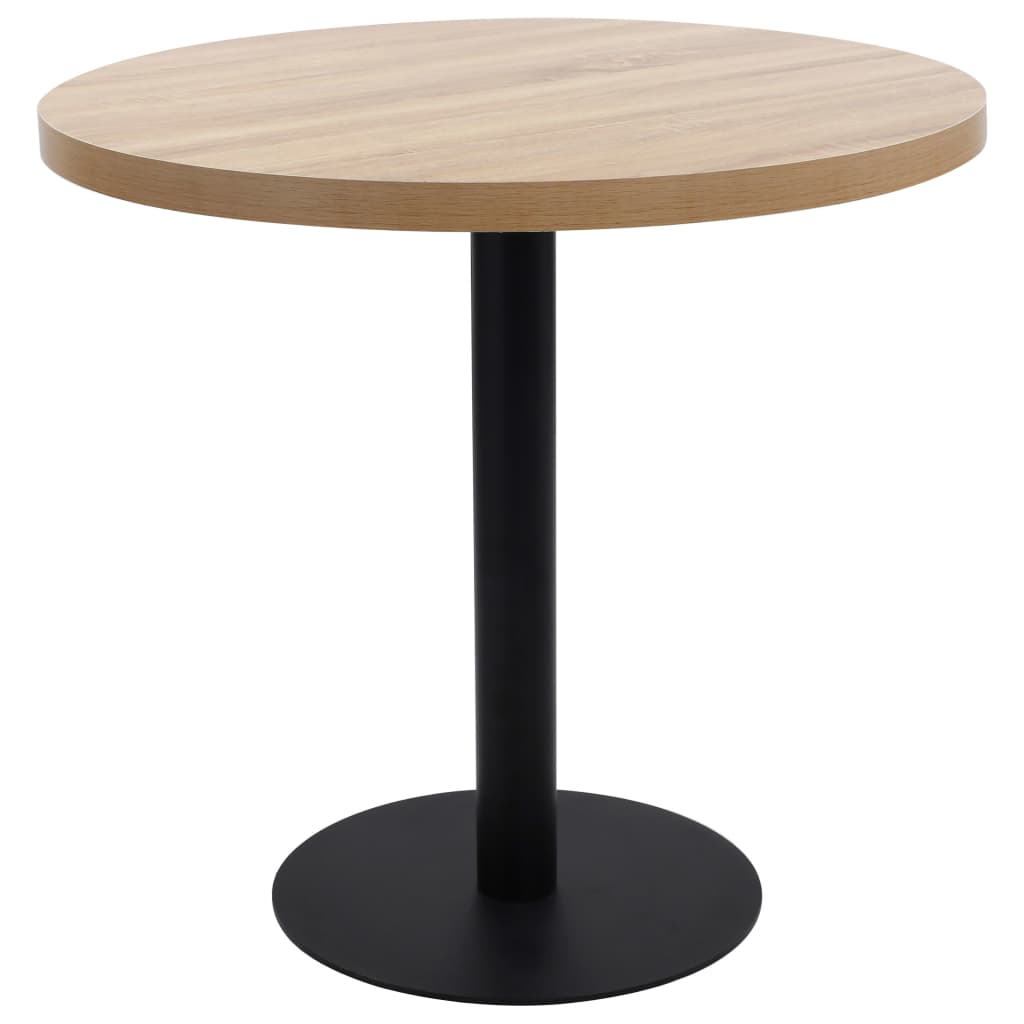 vidaXL Bistro stolík bledohnedý 80 cm MDF