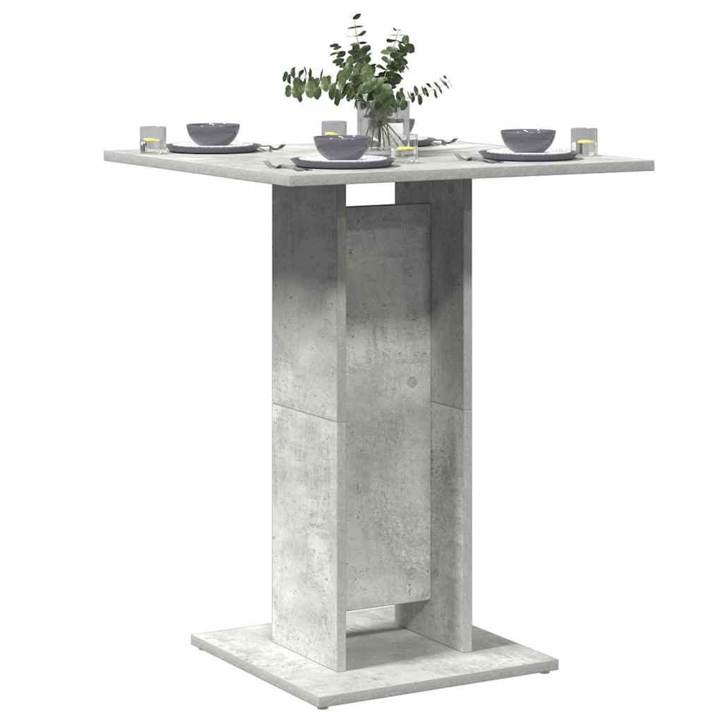 vidaXL Bistro stolík, betónovo sivý 60x60x75 cm, kompozitné drevo