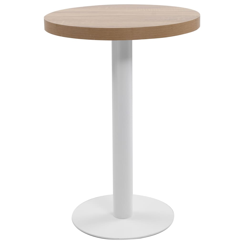 vidaXL Bistro stolík bledohnedý 60 cm MDF