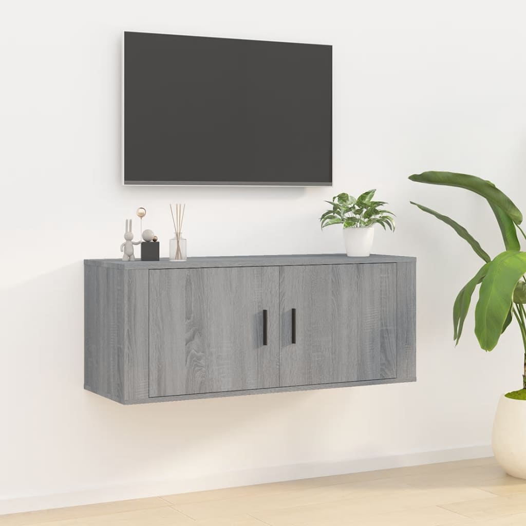 vidaXL Nástenná TV skrinka dub sonoma 100x34,5x40 cm