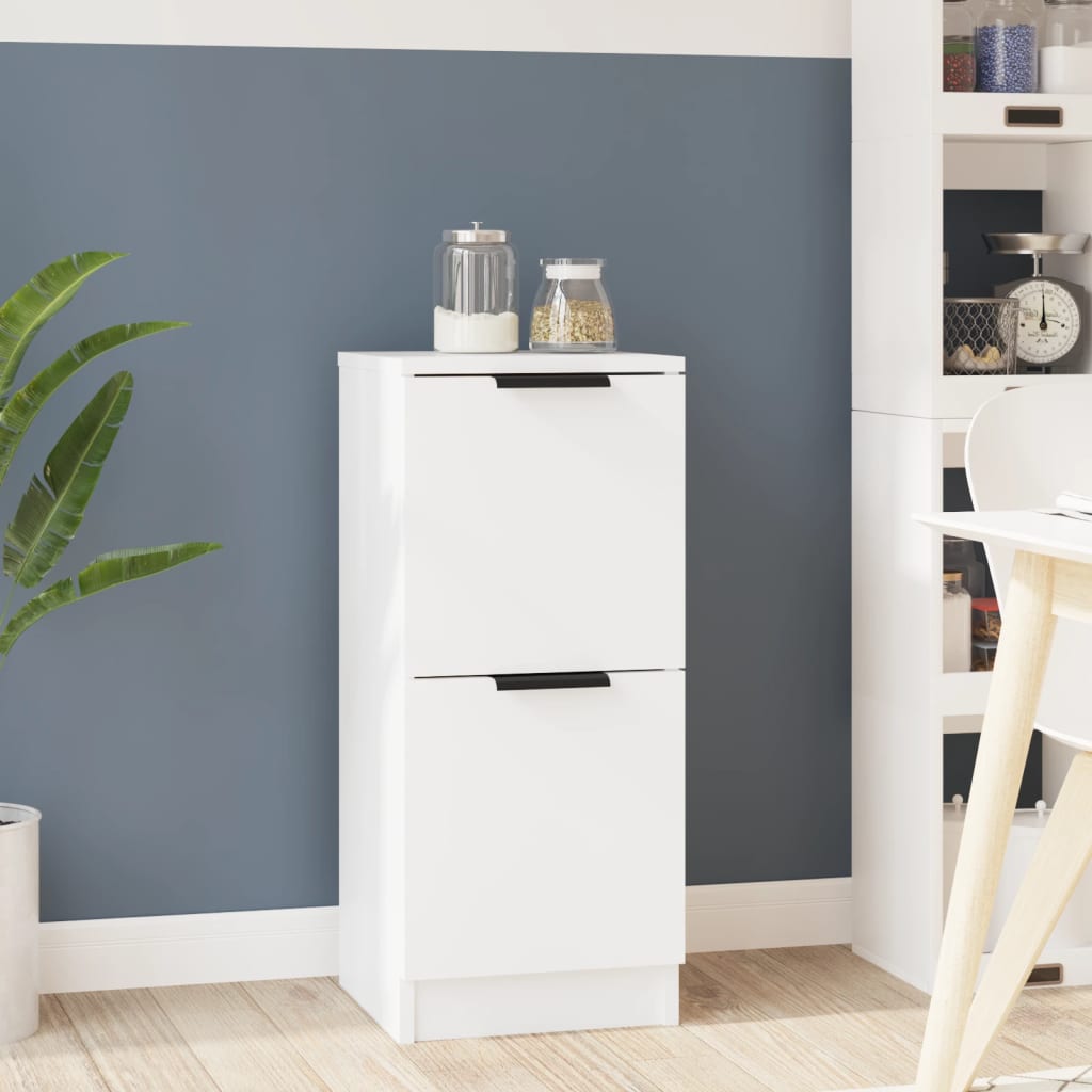 vidaXL Komoda biela 30x30x70 cm spracované drevo