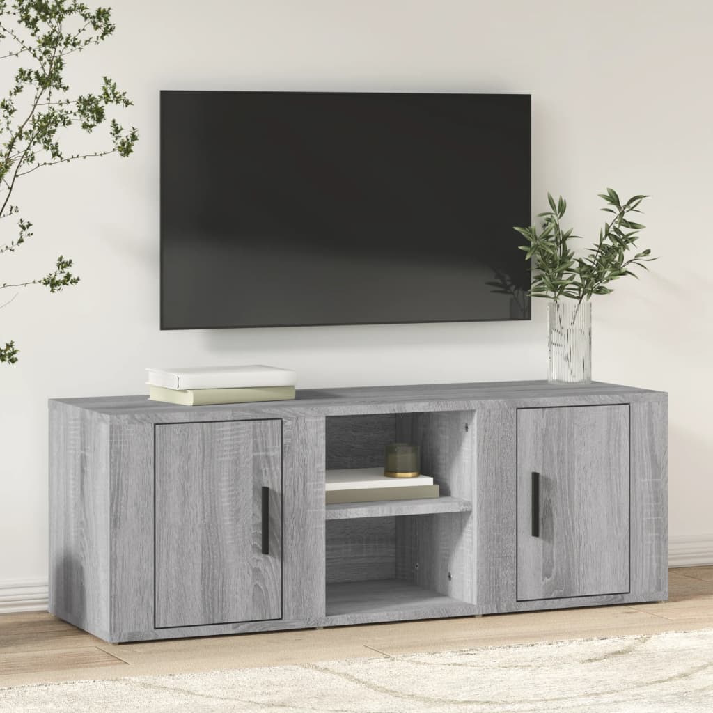 vidaXL TV skrinka sivý dub sonoma 100x31,5x35 cm spracované drevo