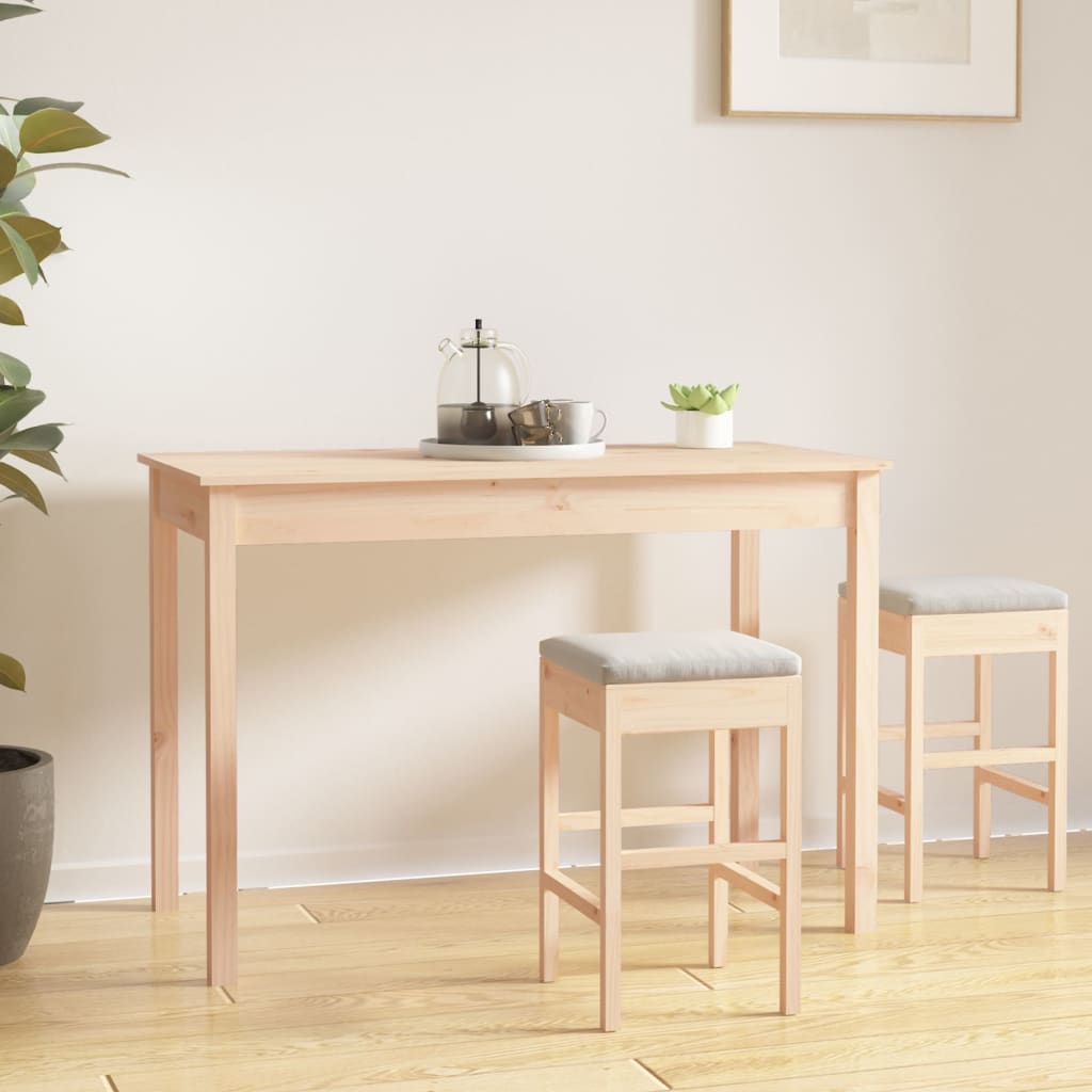 vidaXL Jedálenský stolík 110x55x75 cm borovicový masív