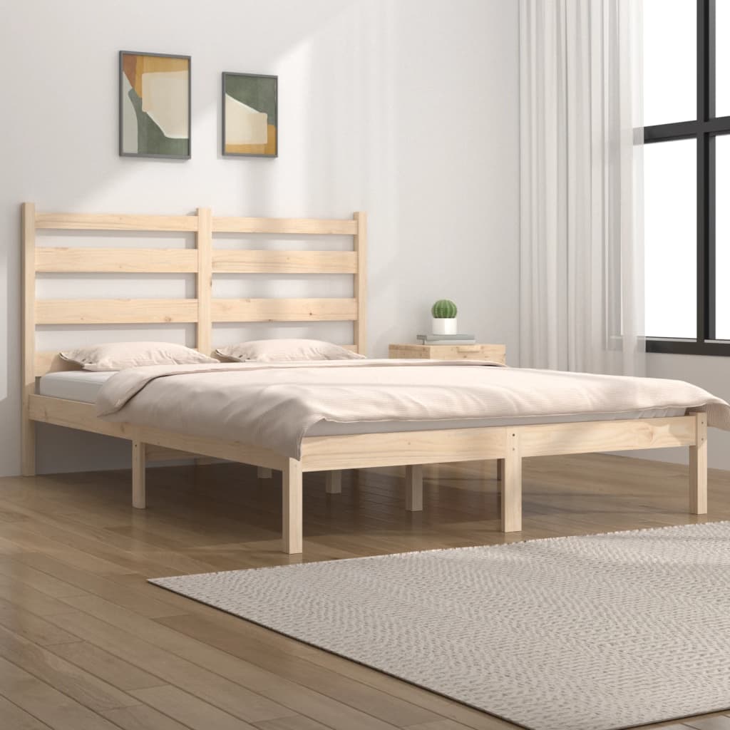 vidaXL Posteľný rám bez matraca, drevený masív 160x200 cm