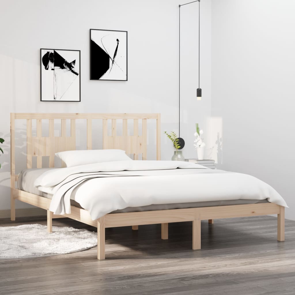 vidaXL Posteľný rám borovicový masív 160x200 cm