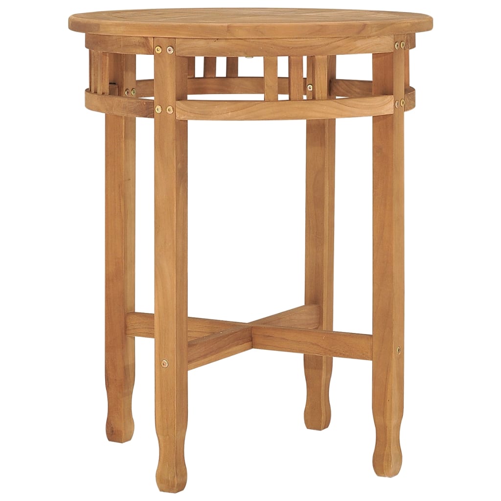 vidaXL Bistro stolík Ø60x75,5 cm teakový masív