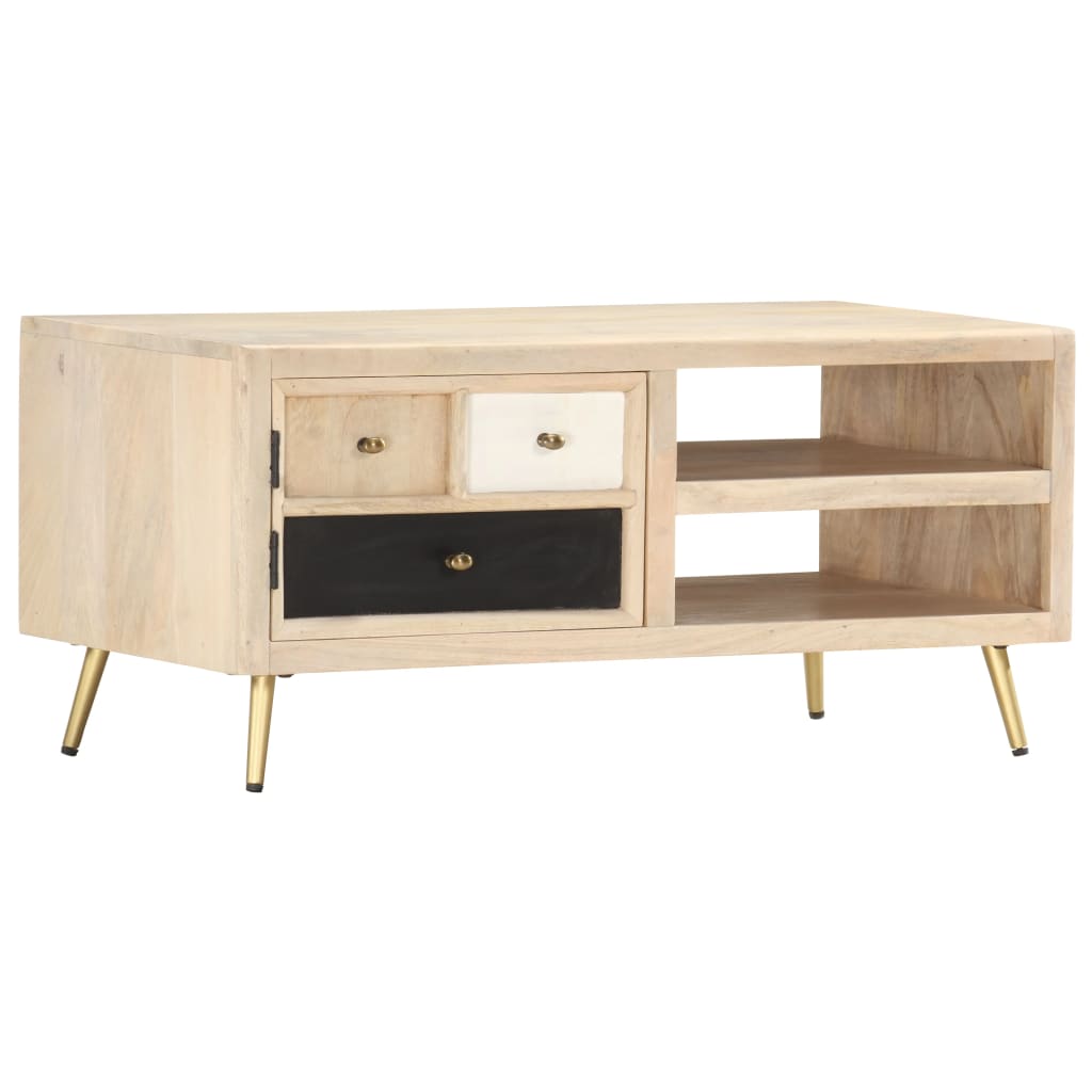 vidaXL Konferenčný stolík 90x45x40 cm mangovníkový masív