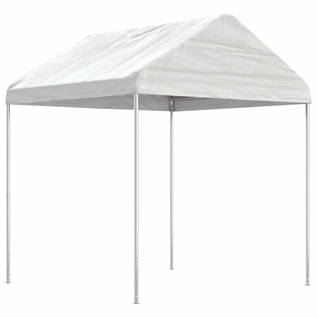 vidaXL Altánok so strechou, biely 2,28x2,23x2,69 m, polyetylén