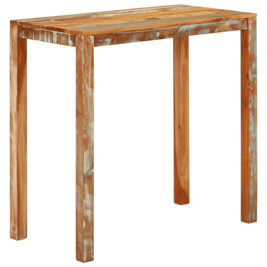 vidaXL Barový stôl 112x55x108 cm masívne recyklované drevo