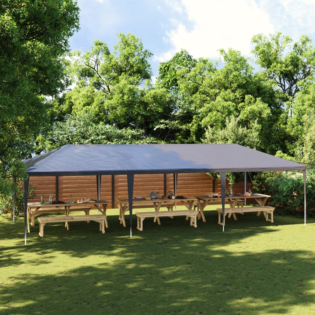 vidaXL Profesionálny párty stan 4x9 m, antracitový 90 g/m²