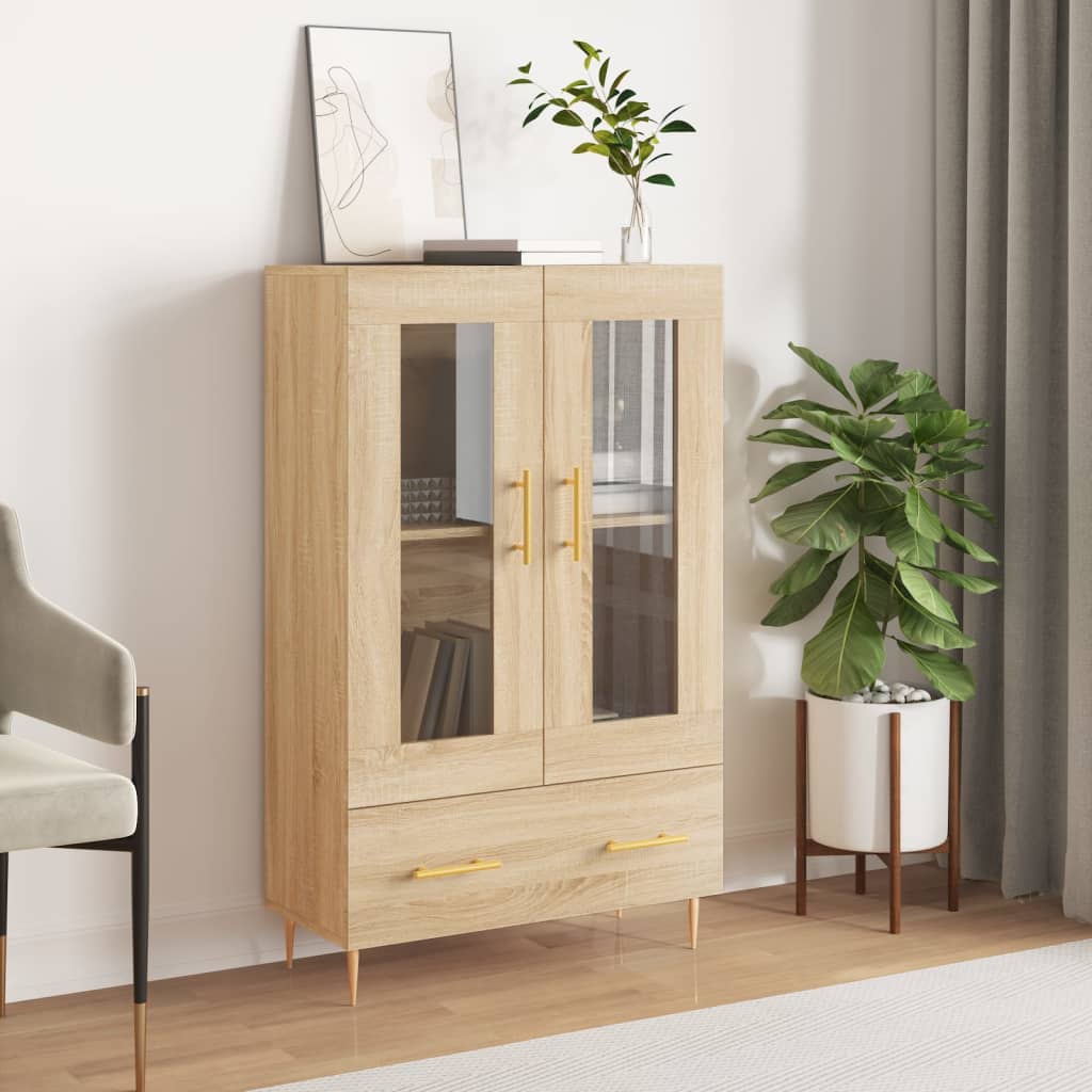 vidaXL Vysoká skrinka dub sonoma 69,5x31x115 cm kompozitné drevo