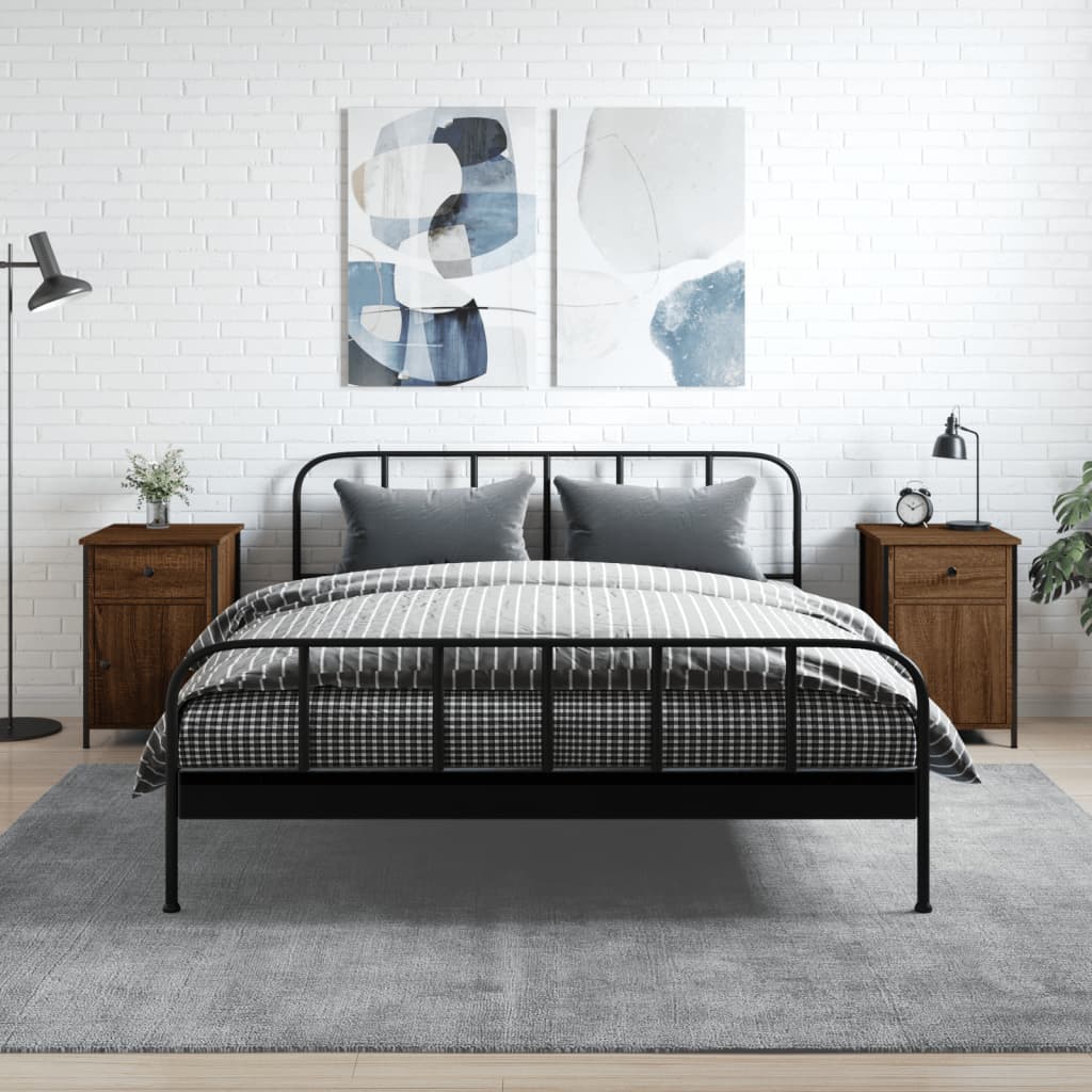 vidaXL Nočné stolíky 2 ks hnedý dub 40x42x60 cm kompozitné drevo