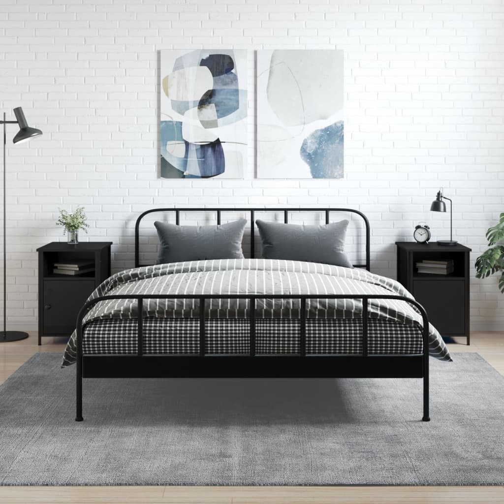 vidaXL Nočné stolíky 2 ks čierne 40x42x60 cm kompozitné drevo