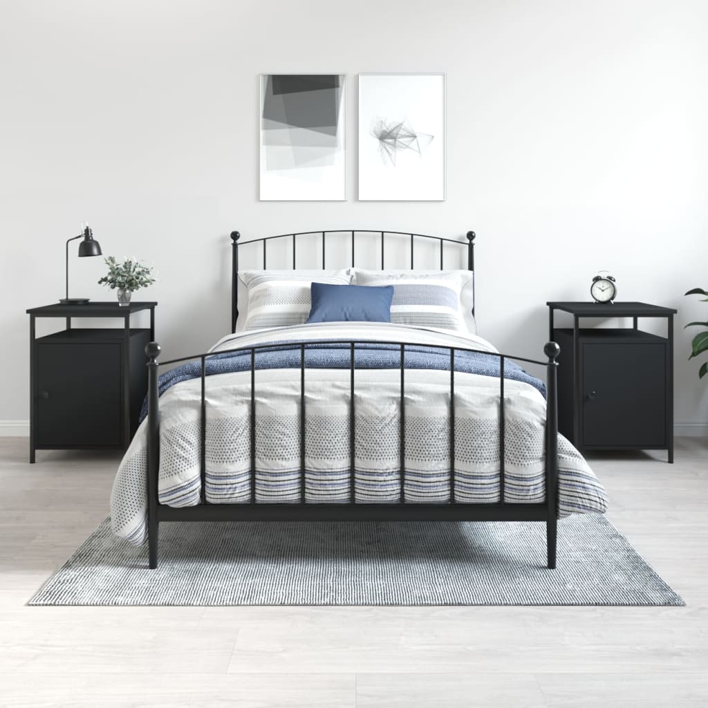 vidaXL Nočné stolíky 2 ks čierne 40x42x60 cm kompozitné drevo