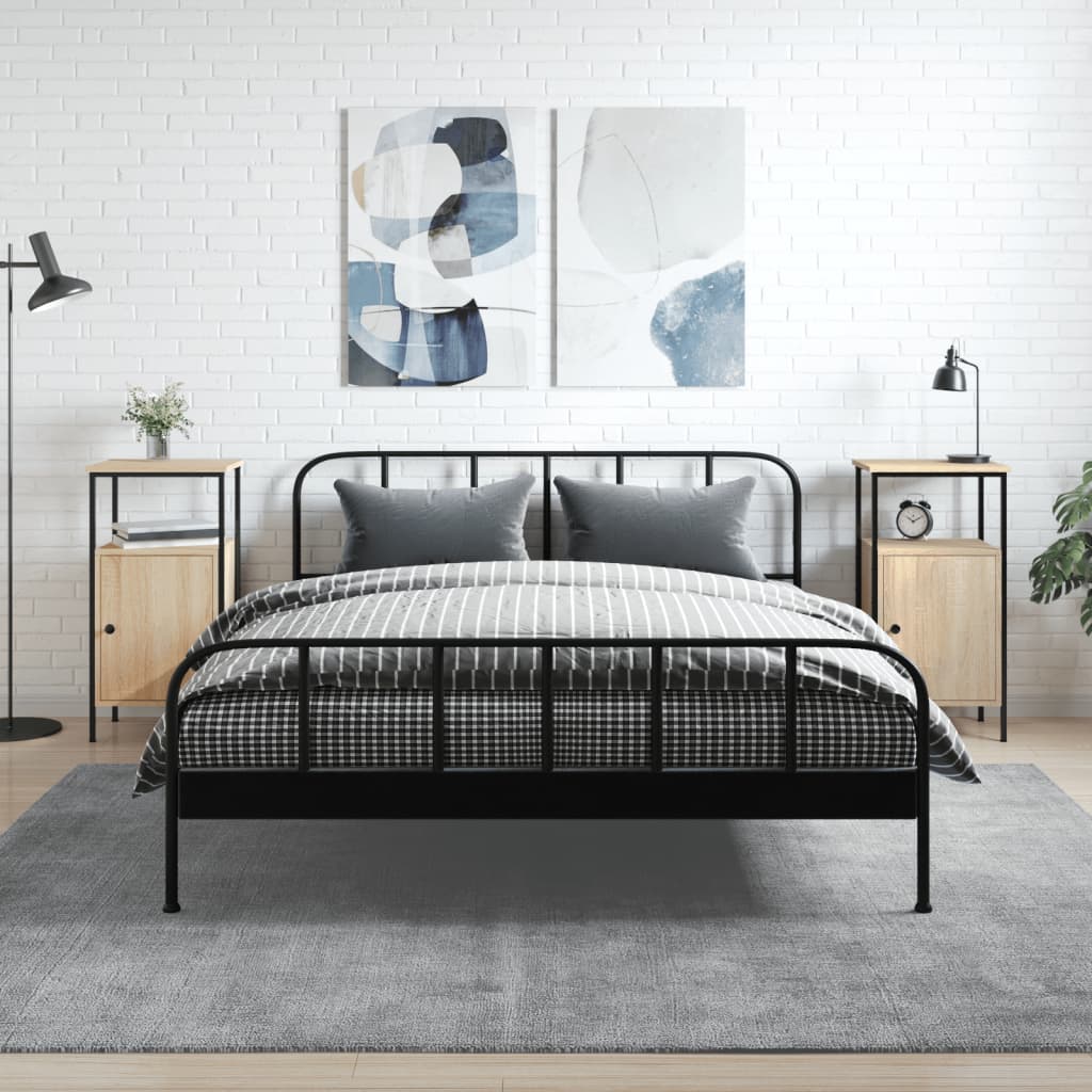 vidaXL Nočné stolíky 2 ks dub sonoma 41x31x80 cm kompozitné drevo