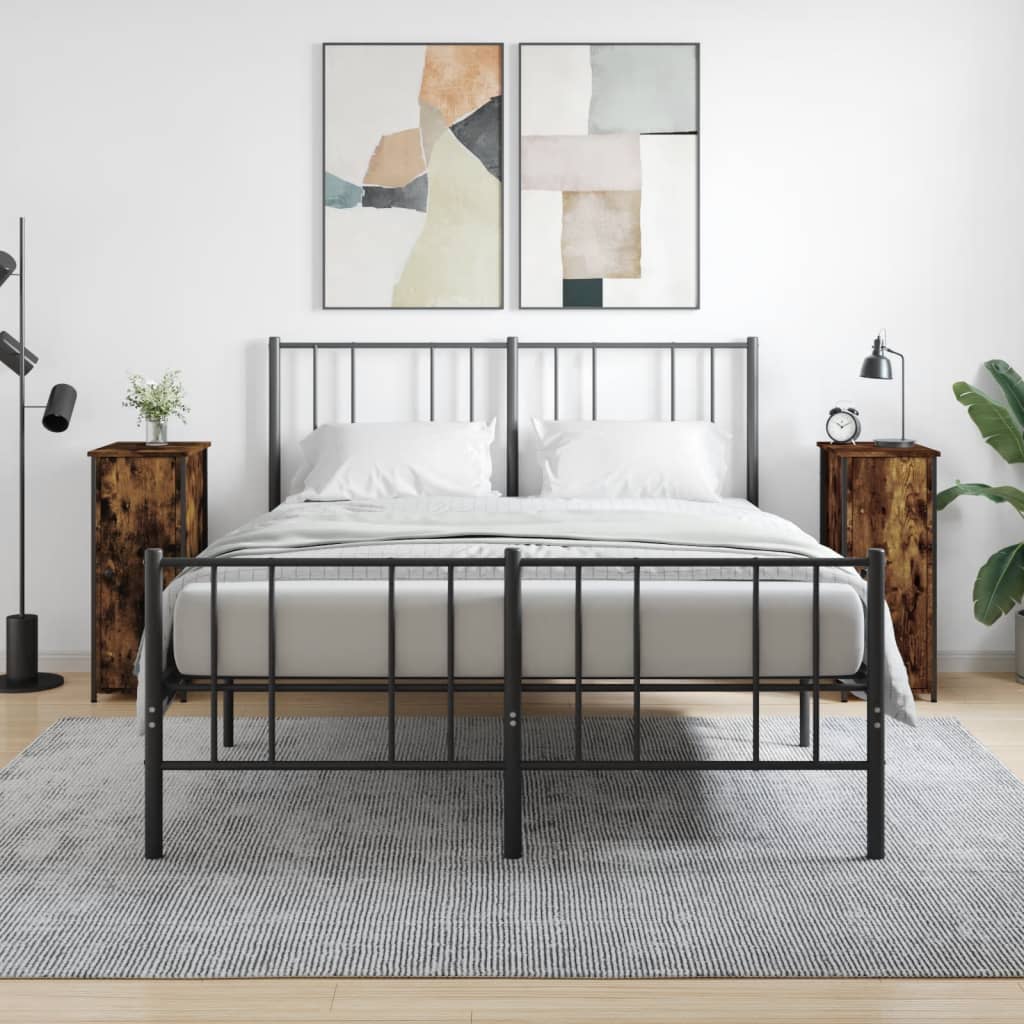 vidaXL Nočné stolíky 2 ks dymový dub 32x42x80 cm kompozitné drevo