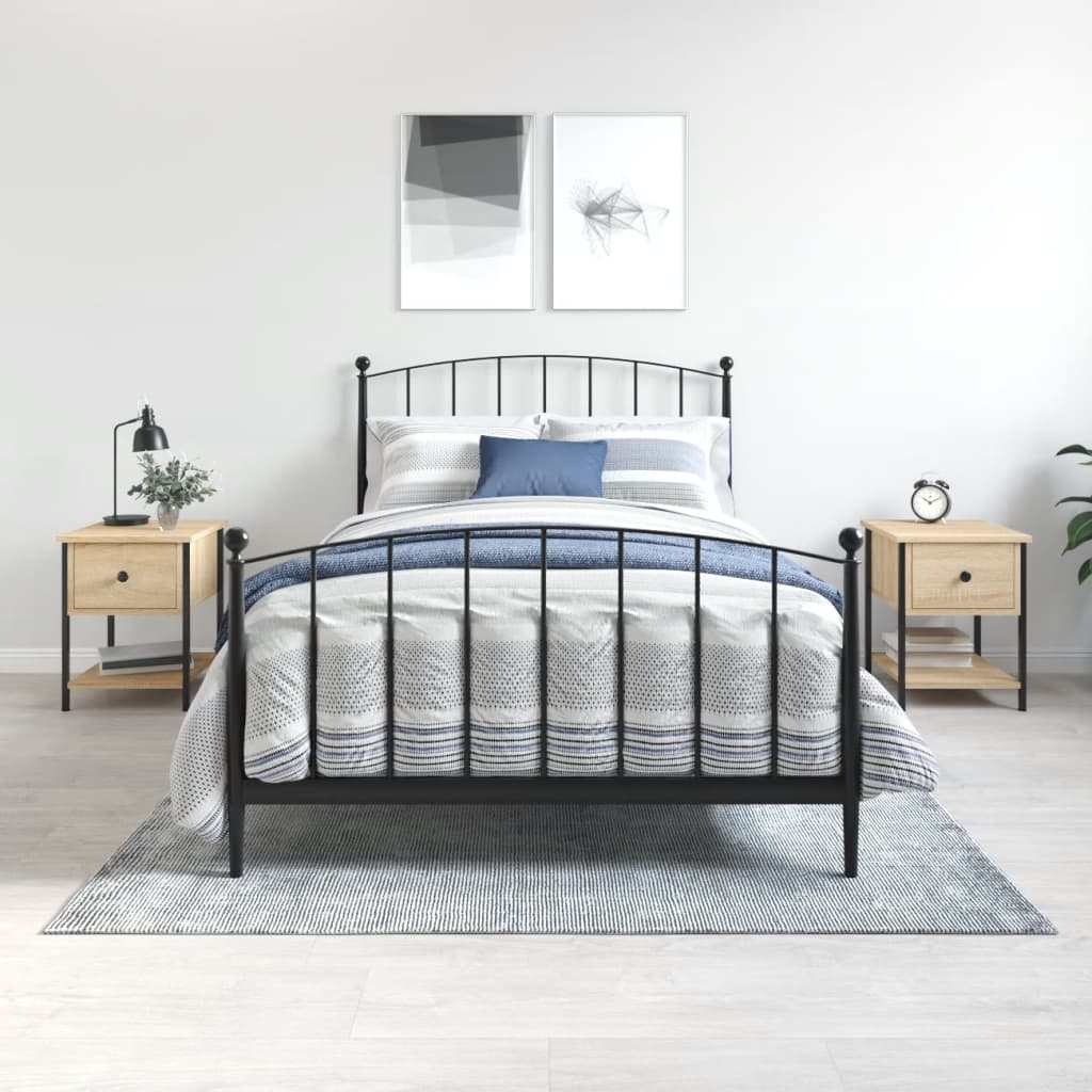 vidaXL Nočné stolíky 2 ks dub sonoma 34x35,5x45 cm kompozitné drevo