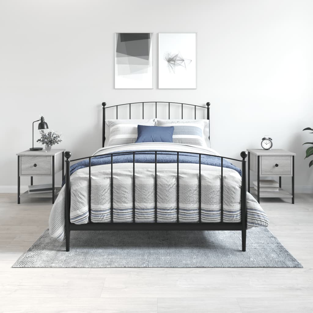 vidaXL Nočné stolíky 2 ks sivé sonoma 34x35,5x45 cm kompozitné drevo