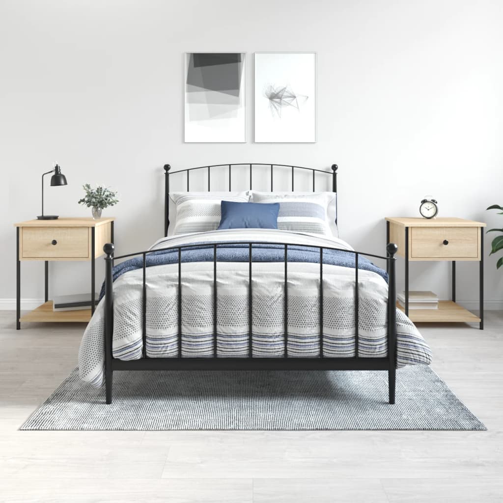 vidaXL Nočné stolíky 2 ks dub sonoma 44x45x58 cm kompozitné drevo