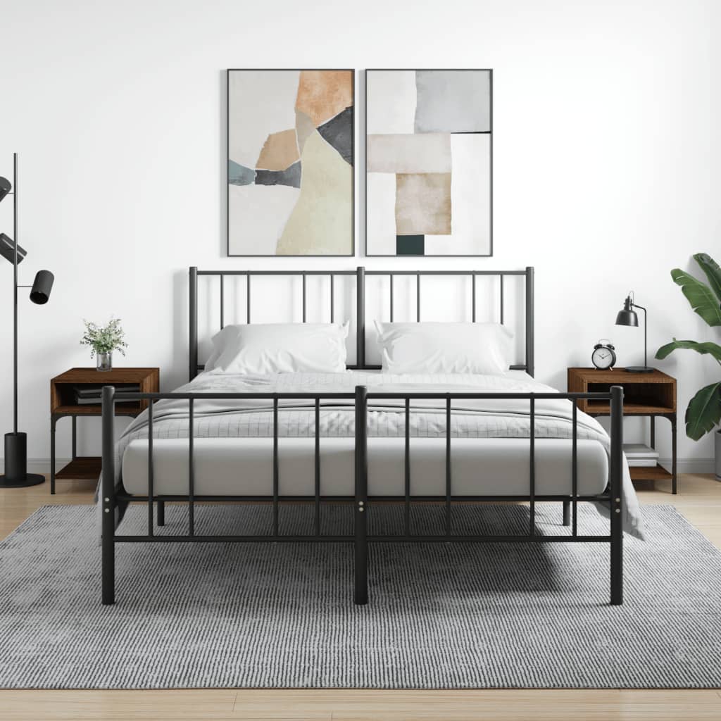 vidaXL Nočné stolíky 2 ks hnedý dub 40x41x50 cm kompozitné drevo