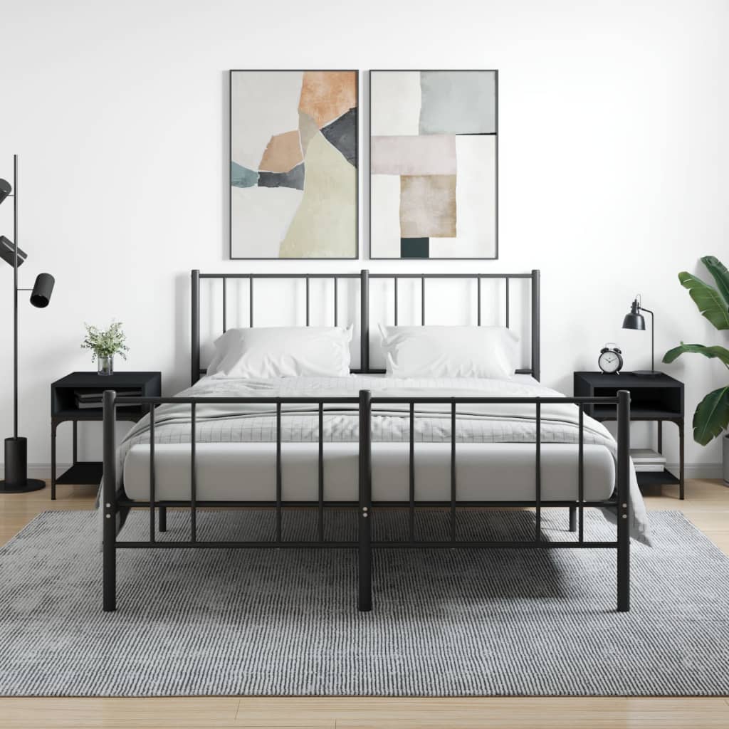 vidaXL Nočné stolíky 2 ks čierne 40x41x50 cm kompozitné drevo