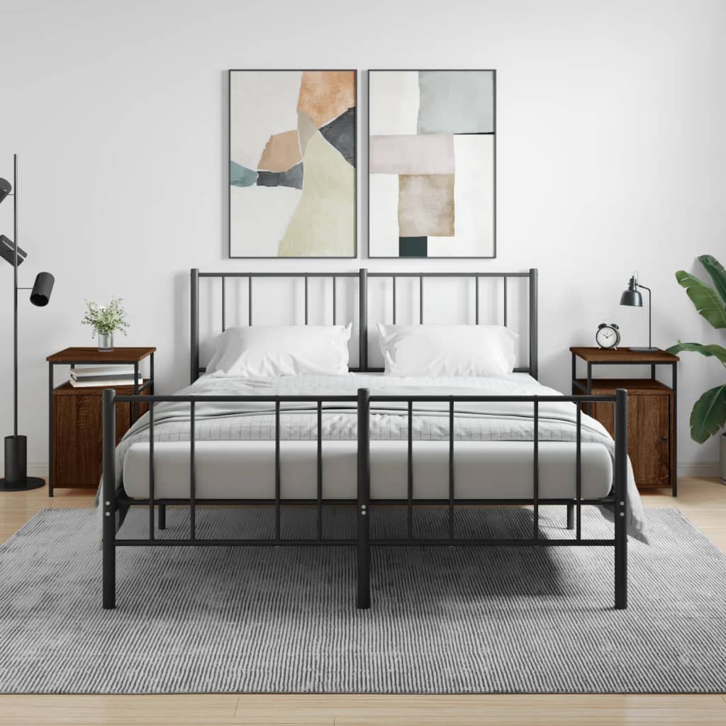 vidaXL Nočné stolíky 2 ks hnedý dub 40x42x60 cm kompozitné drevo