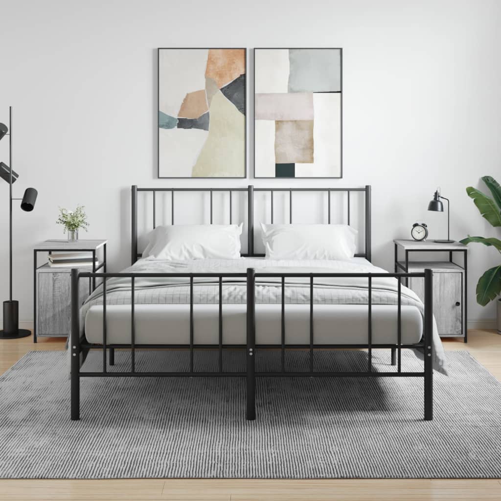 vidaXL Nočné stolíky 2 ks sivé sonoma 40x42x60 cm kompozitné drevo