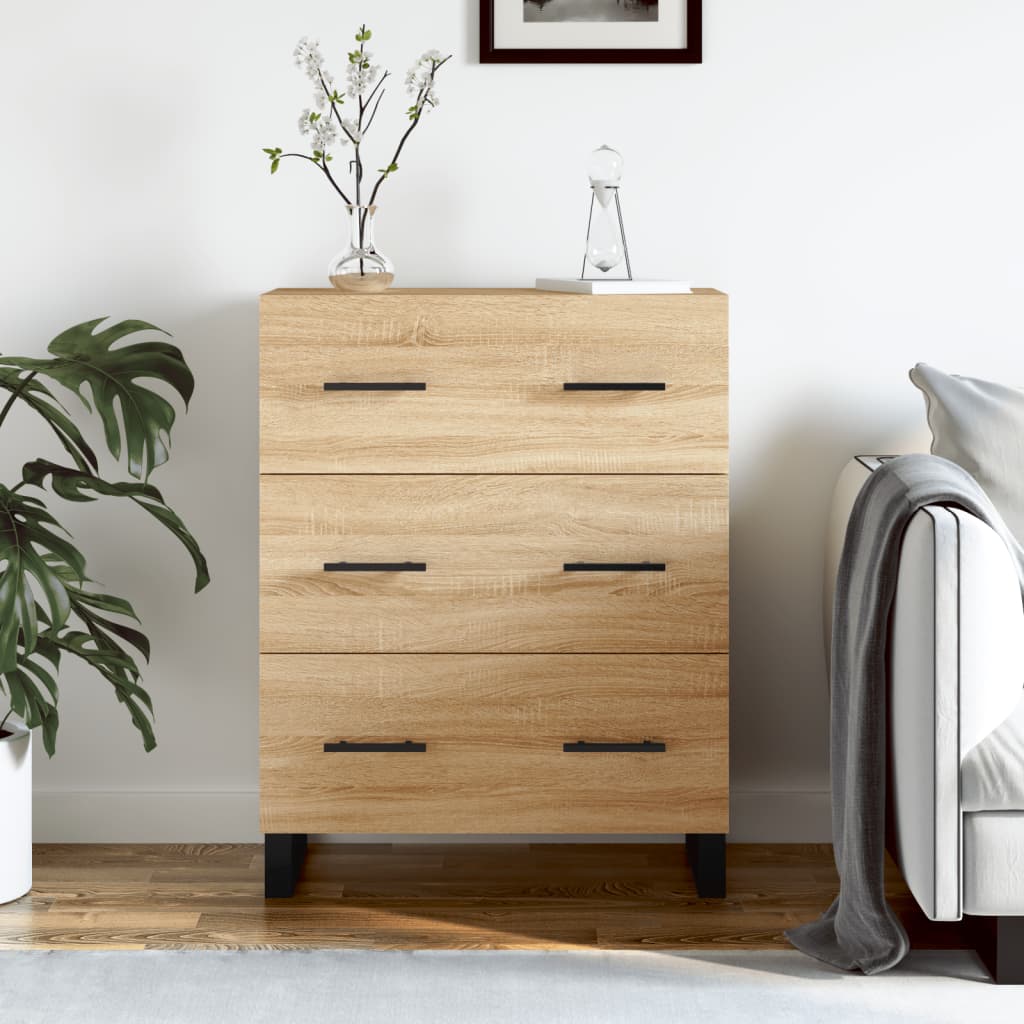 vidaXL Komoda dub sonoma 69,5x34x90 cm kompozitné drevo