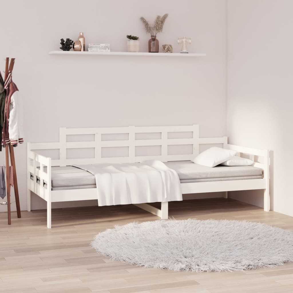 vidaXL Denná posteľ biela masívna borovica 80x200 cm