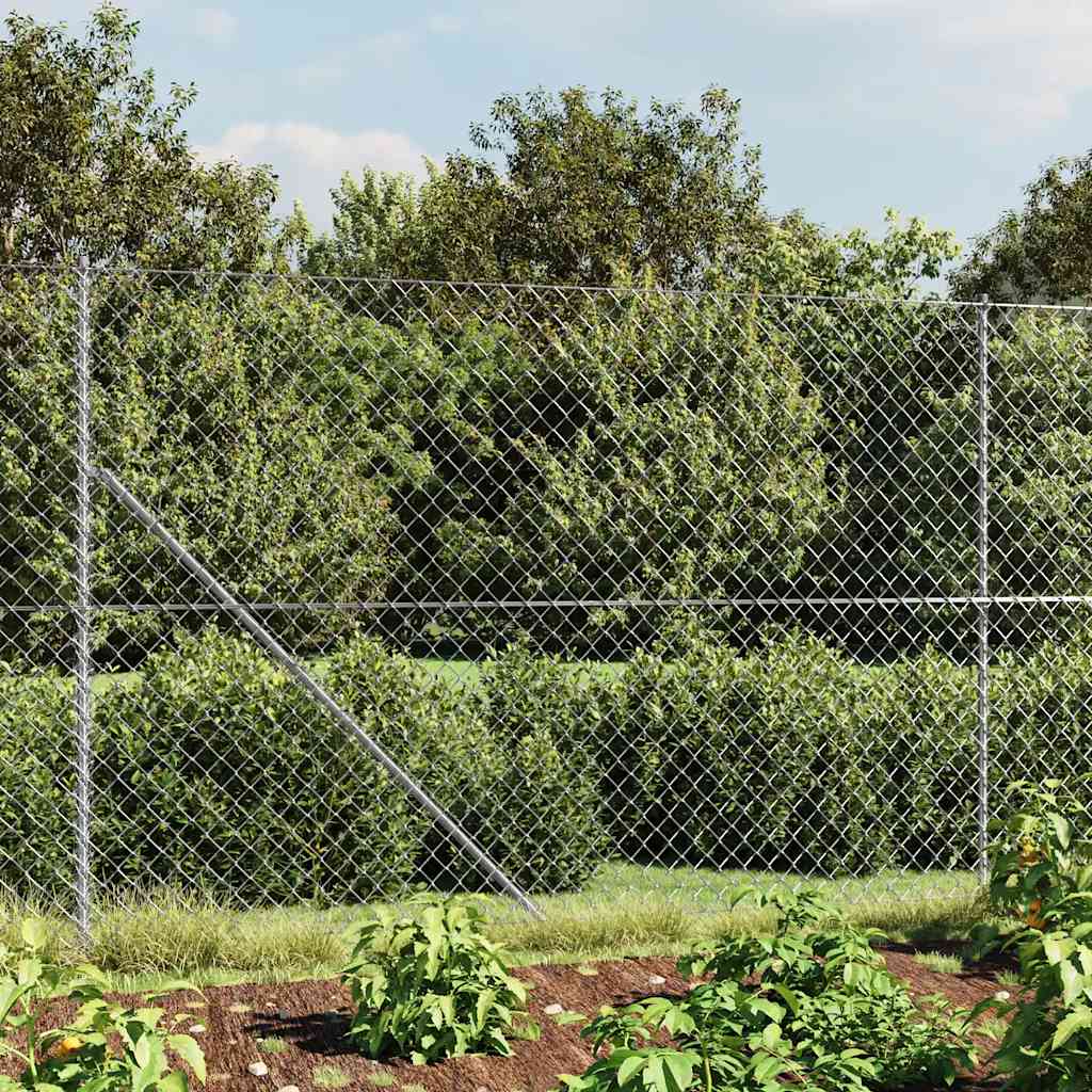 vidaXL Drôtený plot strieborný 1,6x25 m