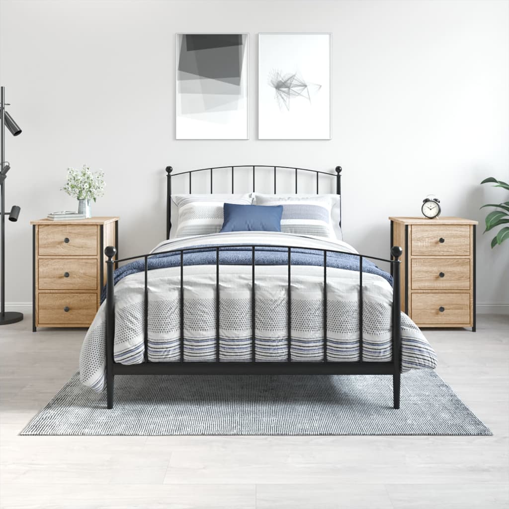 vidaXL Nočné stolíky 2 ks dub sonoma 40x36x60 cm kompozitné drevo