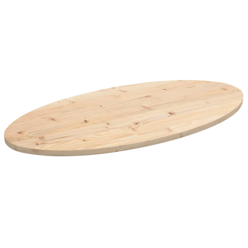 vidaXL Stolová doska 100x50x2,5 cm, borovicový masív, oválna