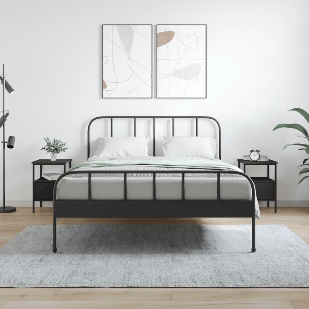 vidaXL Nočné stolíky 2 ks čierne 34x36x50 cm kompozitné drevo