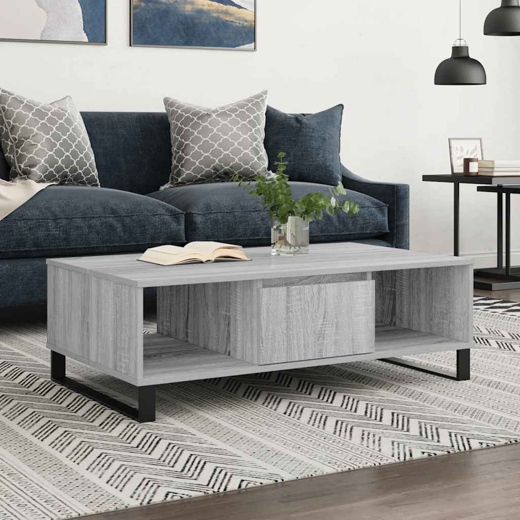 vidaXL Konferenčný stolík sivý sonoma 104x60x35 cm kompozitné drevo