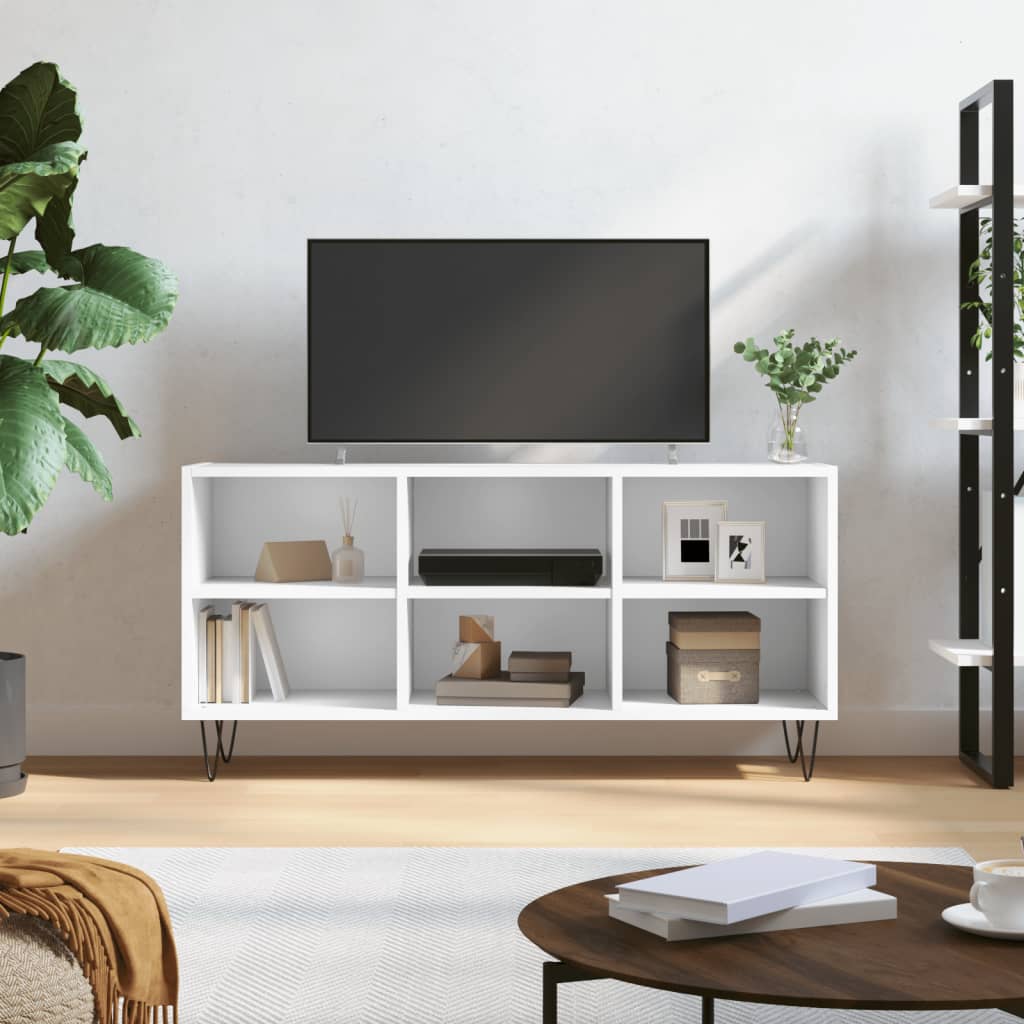 vidaXL TV skrinka biela 103,5x30x50 cm kompozitné drevo