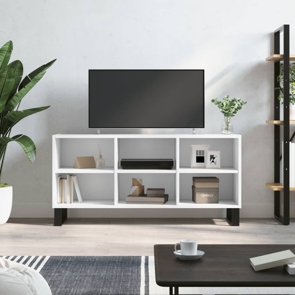 vidaXL TV skrinka biela 103,5x30x50 cm kompozitné drevo
