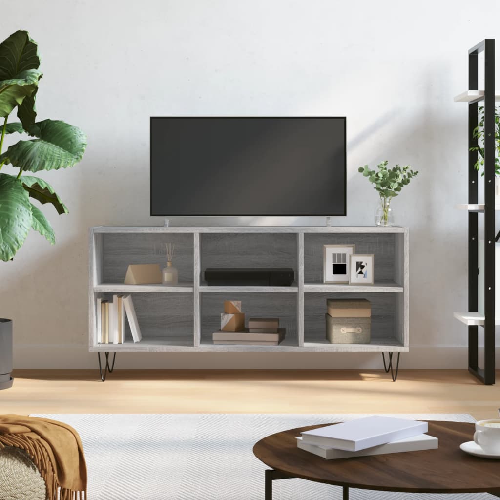 vidaXL TV skrinka sivý dub sonoma 103,5x30x50 cm spracované drevo