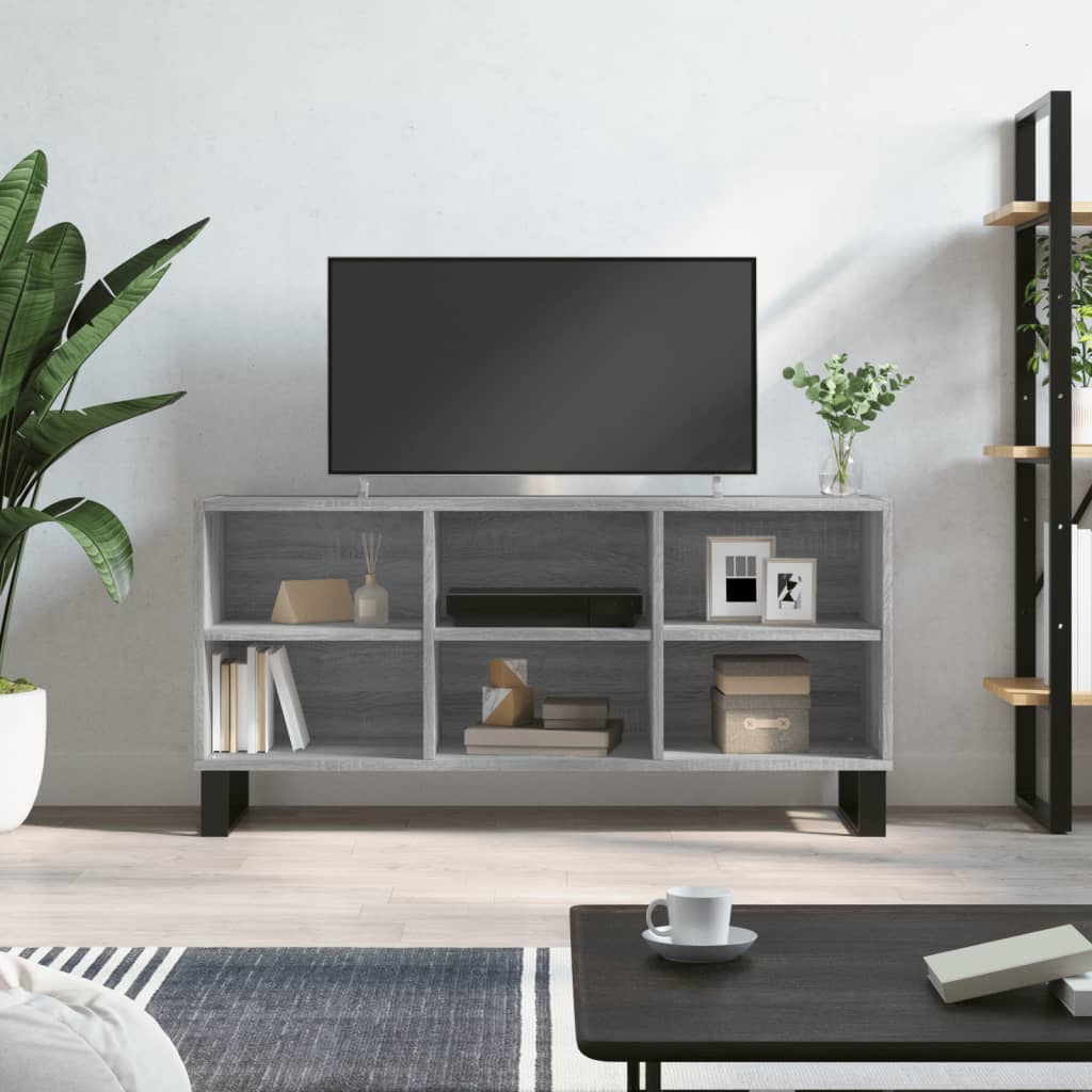 vidaXL TV skrinka sivý dub sonoma 103,5x30x50 cm spracované drevo