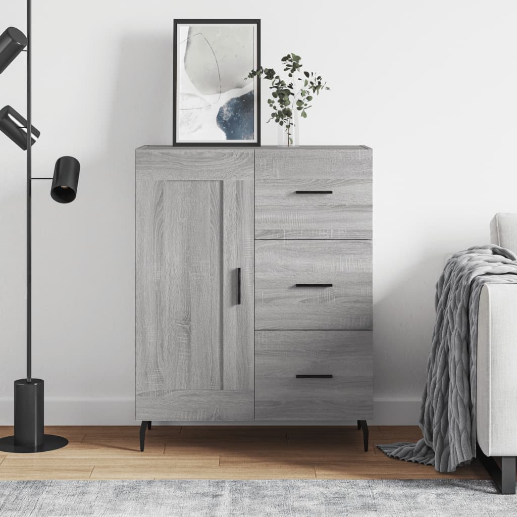 vidaXL Komoda sivý dub sonoma 69,5x34x90 cm kompozitné drevo