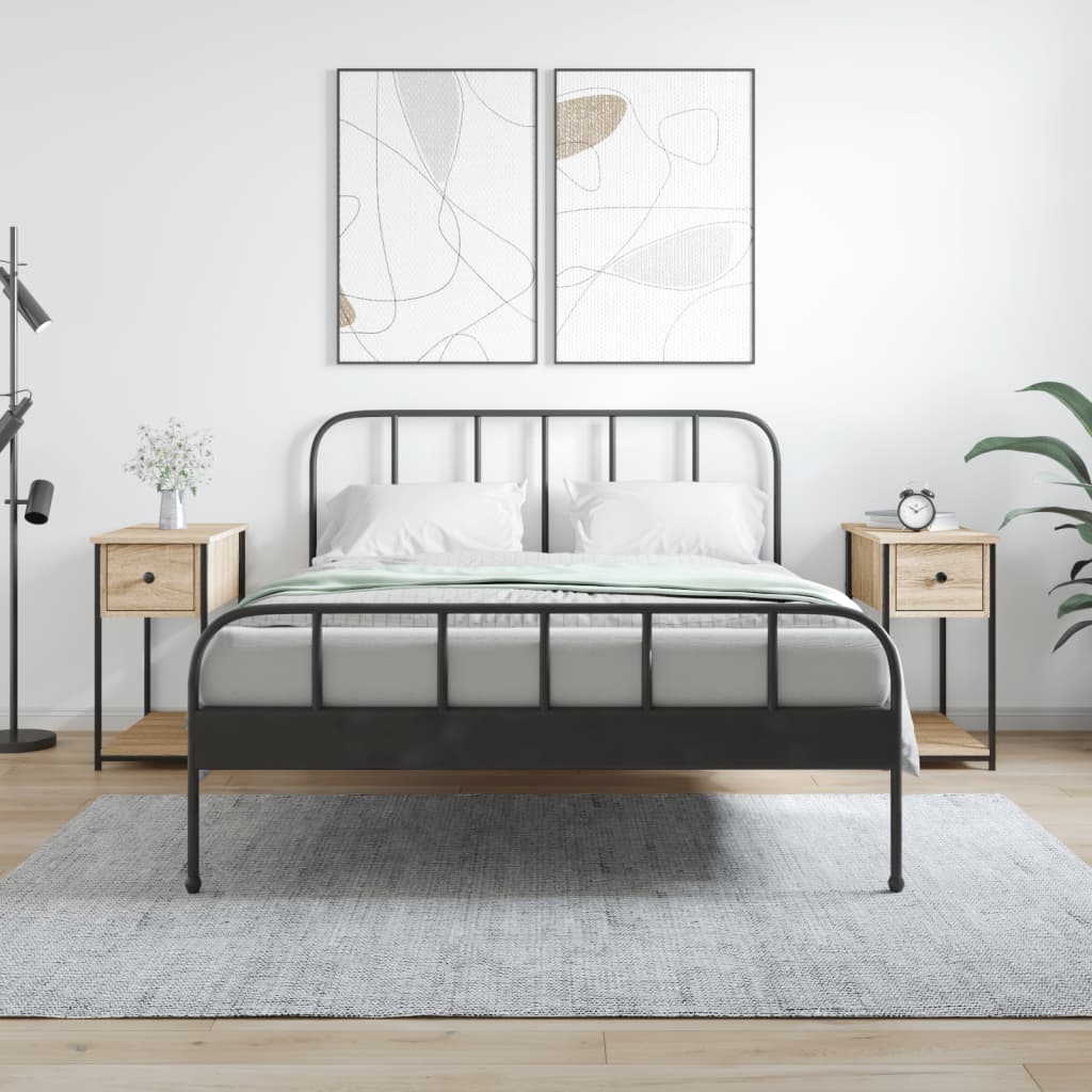 vidaXL Nočné stolíky 2 ks dub sonoma 30x60x60 cm kompozitné drevo