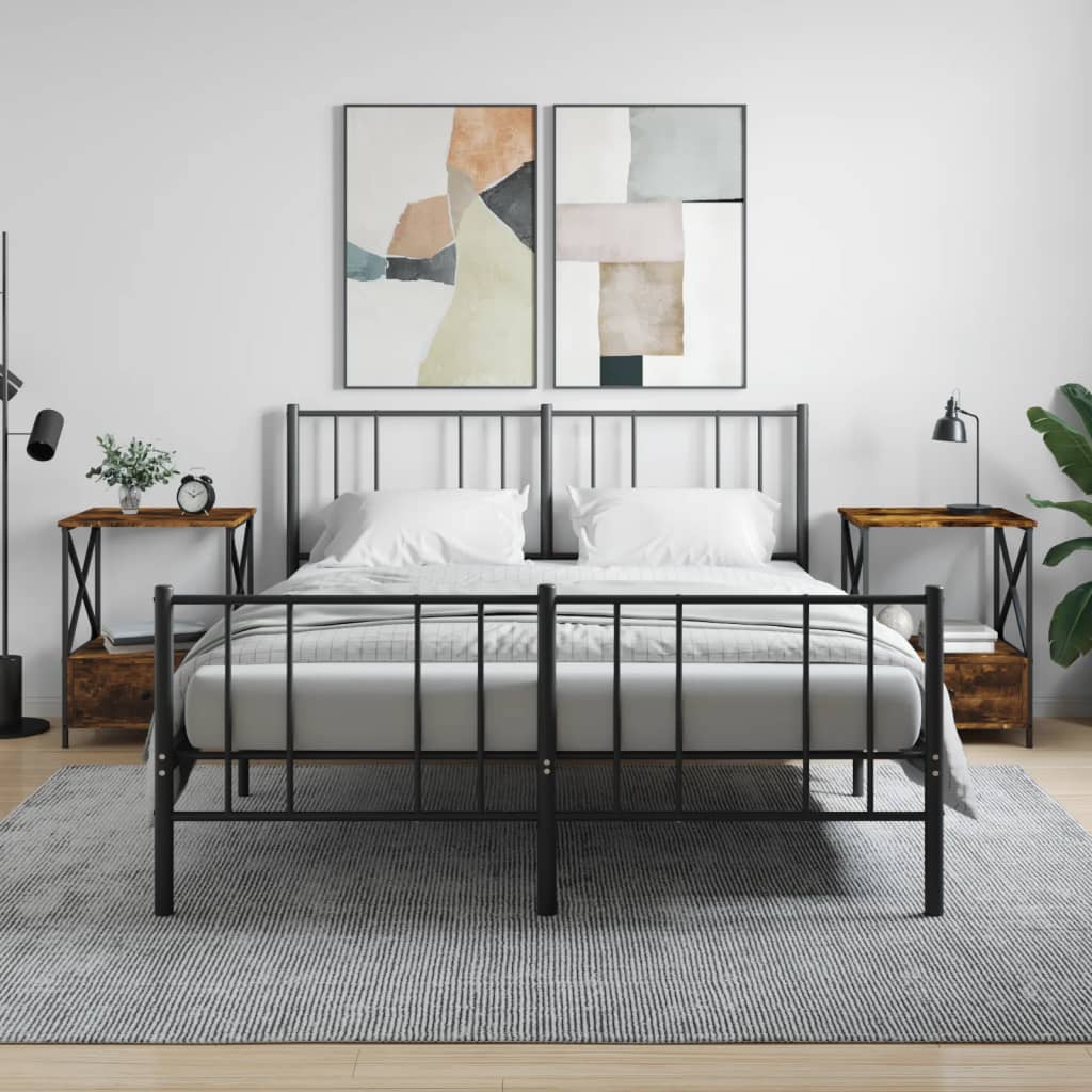 vidaXL Nočné stolíky 2 ks, tmavý dub 50x41x65 cm, kompozitné drevo