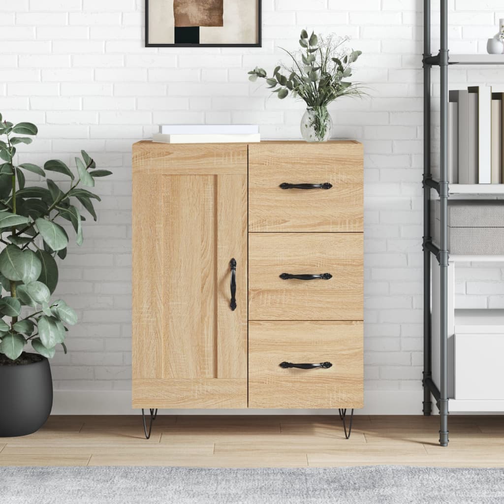 vidaXL Komoda dub sonoma 69,5x34x90 cm kompozitné drevo
