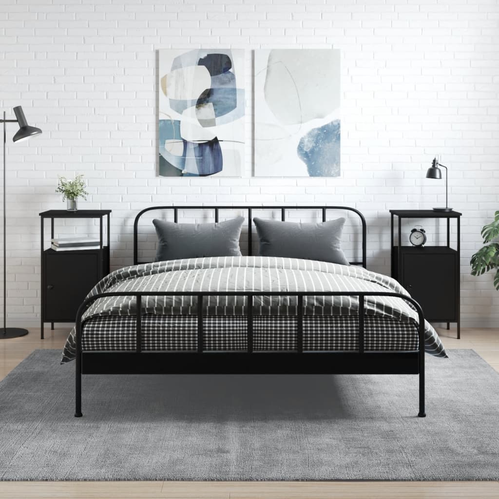 vidaXL Nočné stolíky 2 ks čierne 41x31x80 cm kompozitné drevo