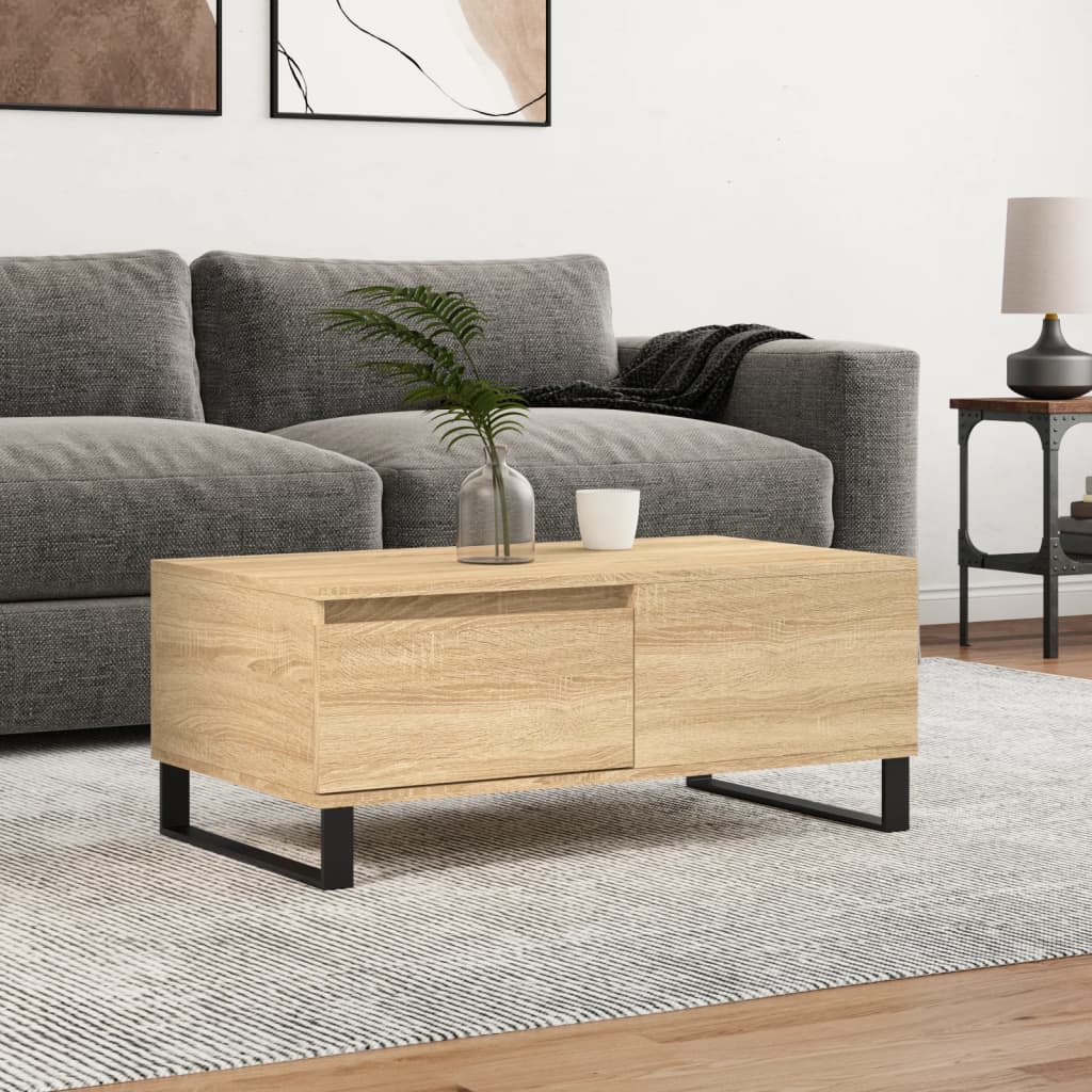 vidaXL Konferenčný stolík dub sonoma 90x50x36,5 cm spracované drevo