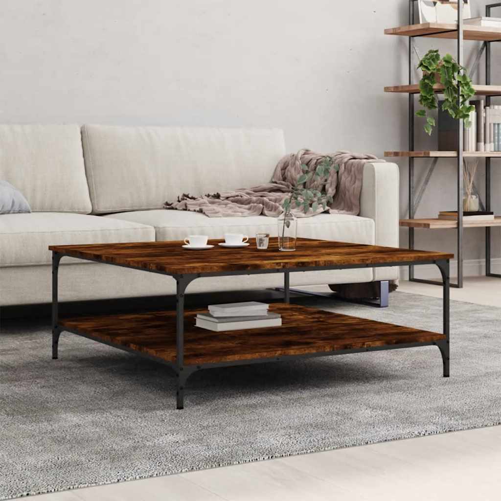 vidaXL Konferenčný stolík dymový dub 100x100x40 cm kompozitné drevo