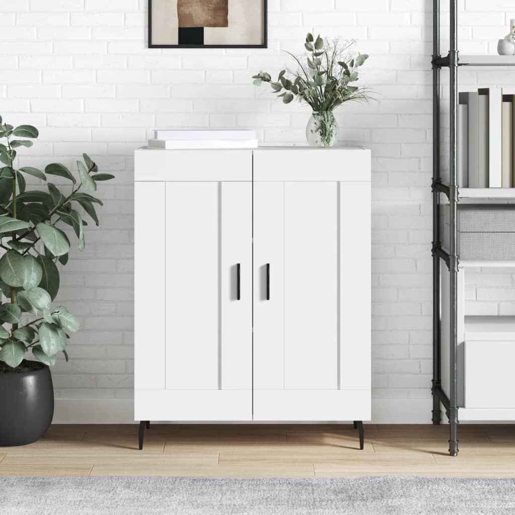 vidaXL Komoda biela 69,5x34x90 cm kompozitné drevo