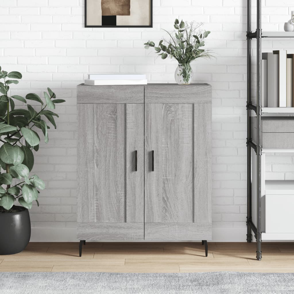vidaXL Komoda sivý dub sonoma 69,5x34x90 cm kompozitné drevo