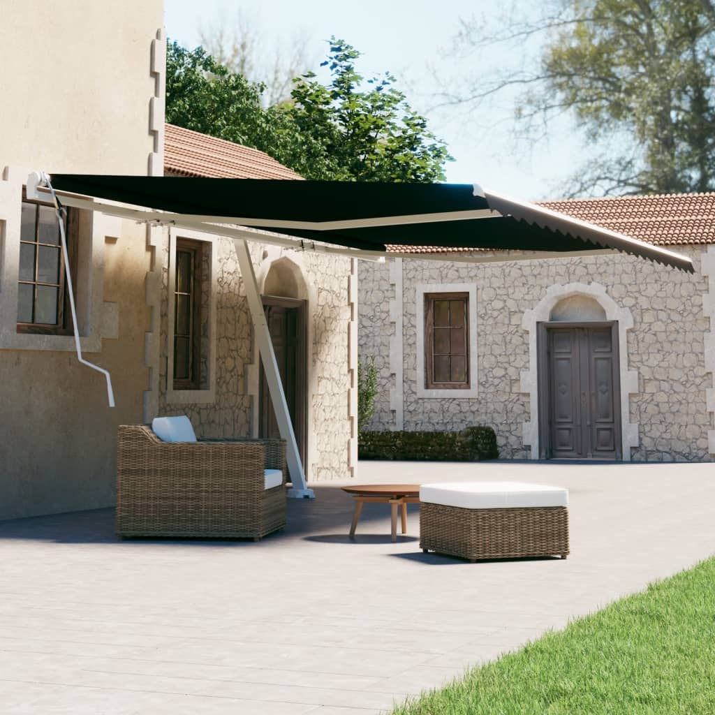 vidaXL Voľne stojaca ručne zaťahovacia markíza 500x300 cm antracitová